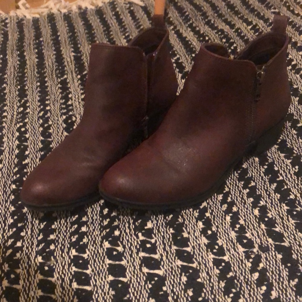 Ankle length booties low heel